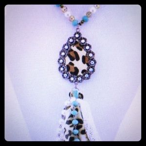 Leopard Print Tasseled Necklaces